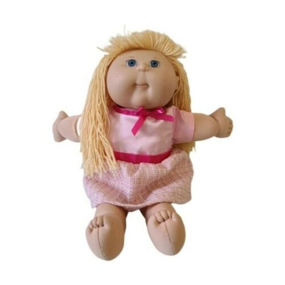 Cabbage Patch Play Along 2004 Blond Hair Blue Eyes Pink Outfit PA-4